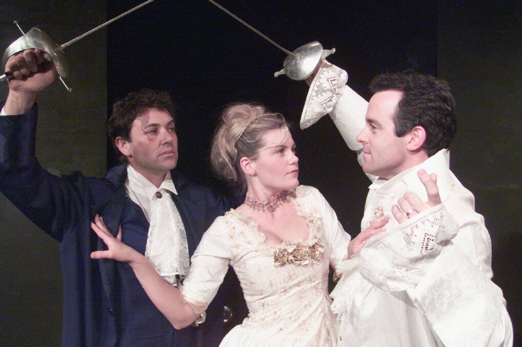 2001 Cast of The Scarlet Pimpernel - Gary Tominez, Kim Griffin and Peter Scrine. Picture: ACM File Image
