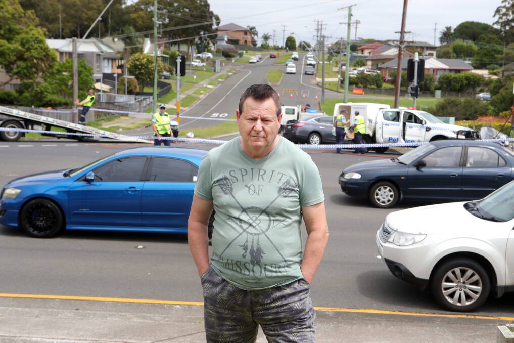 LOCAL WITNESS: Mount Warrigal resident James David awoke to the sound of Wednesday's accident, and pulled a sheet of the deceased man. Picture: Supplied