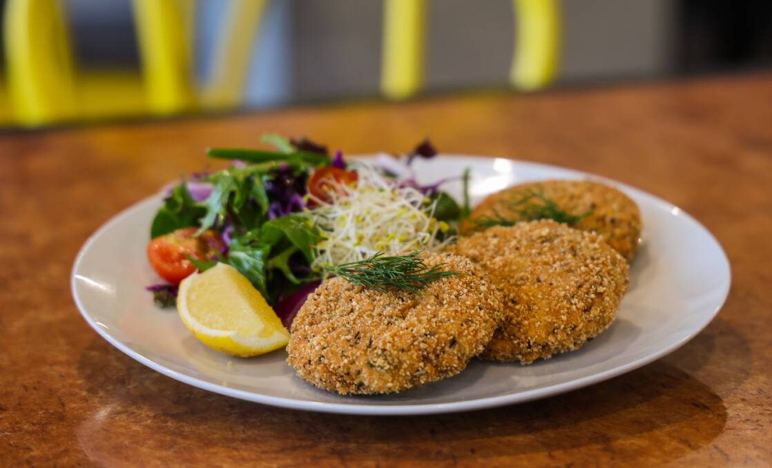Either use normal or gluten-free breadcrumbs for this easy tuna fish cake dish, designed by Cory Keating. Picture by Wesley Lonergan.