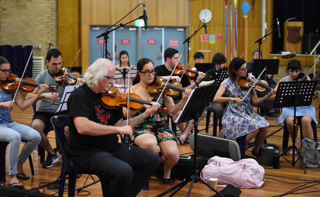 Illawarra On Pointe orchestra during a recording session in February. Picture: Adele Masters