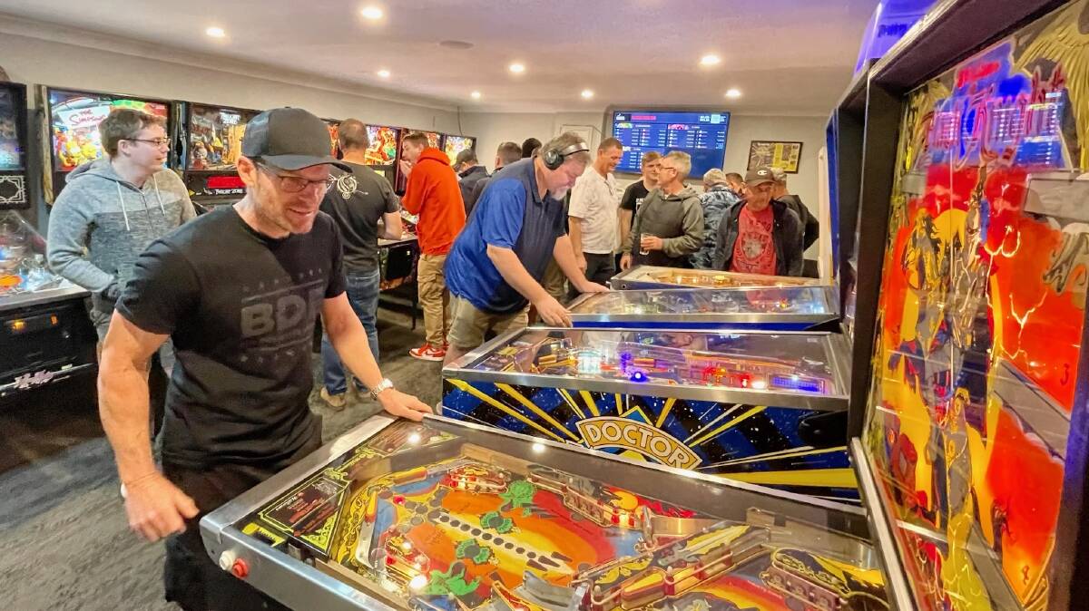 Australia's "number-two" ranked pinball player, Paul Jones, at his weekly meet with the Illawarra Pinball Club on Tuesday in Gwynneville. Picture by Adam McLean.