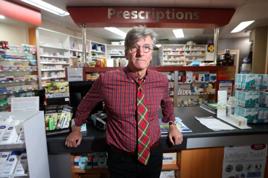 COMMUNITY SERVICE: Long serving pharmacist John Mullan won't let 'bad eggs' to stop them providing a medical service to the people of the Illawarra. Picture: Sylvia Liber