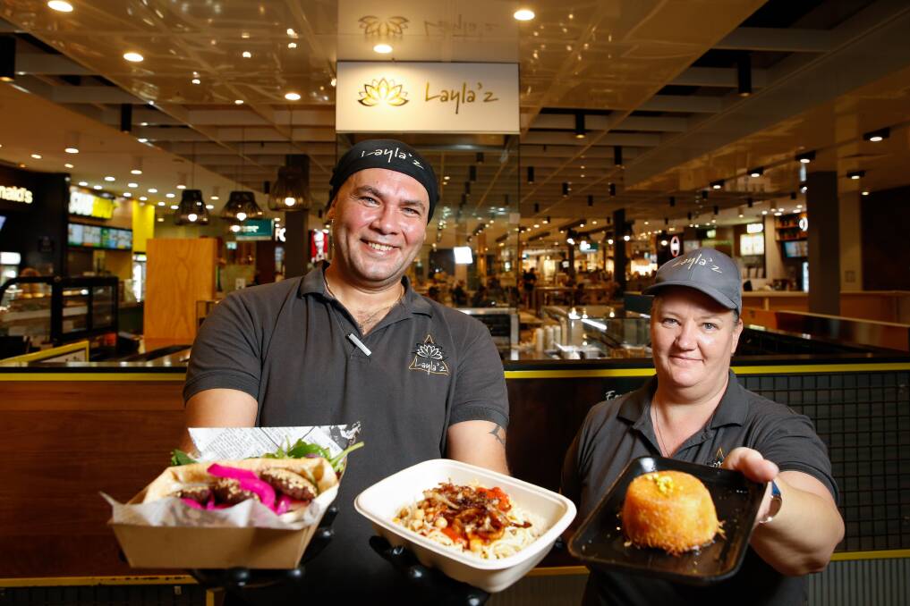 TASTE OF EGYPT Maree and Hany Youssef opened Shellharbour's first Egyptian takeaway restaurant, Layla'z, on Monday. Picture: Anna Warr