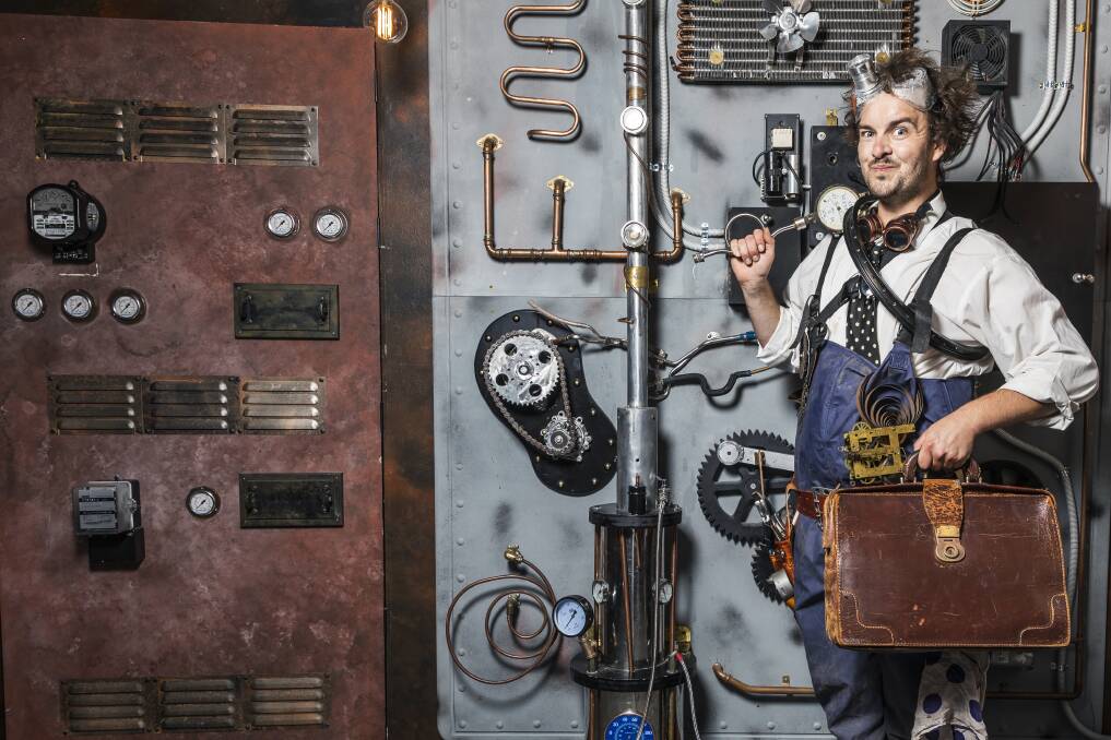 Mechanical Mayhem - Watch as Dr Jean Yus and Dr Knowitall, two eccentric inventors, seek to complete their latest machine. Chaotic slapstick, amazing acrobatics, precarious hand balancing, and phenomenal juggling ensues as the team try to complete their mission. Picture: Supplied