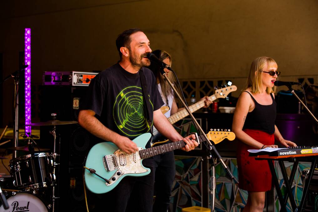 Jack R Reilly performing at the Lovers Lane festival in Globe Lane on February 13. Picture: Wollongong City Council