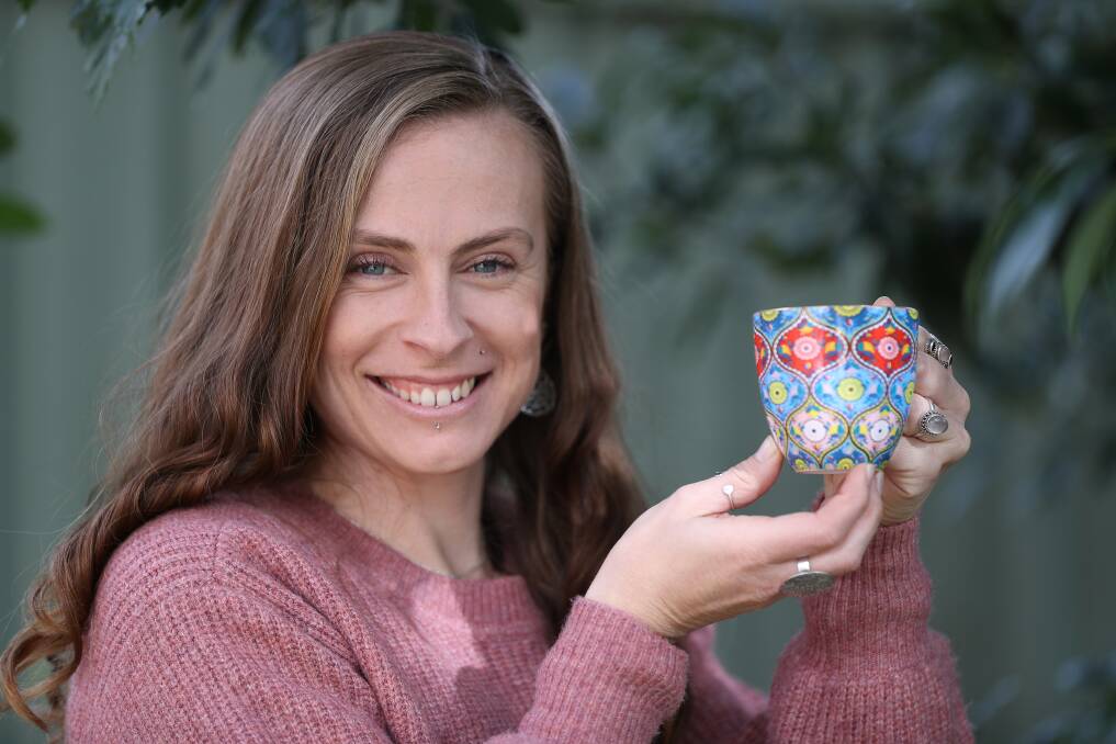 TEA FOR ONE: Tea is about 'joy, love and connection' for Jessica Sadler who recently launched her own business, Infuse Me Tea. Ms Sadler received mentoring through the Southern Region Business Enterprise Centre with Foragers markets. Picture: Robert Peet