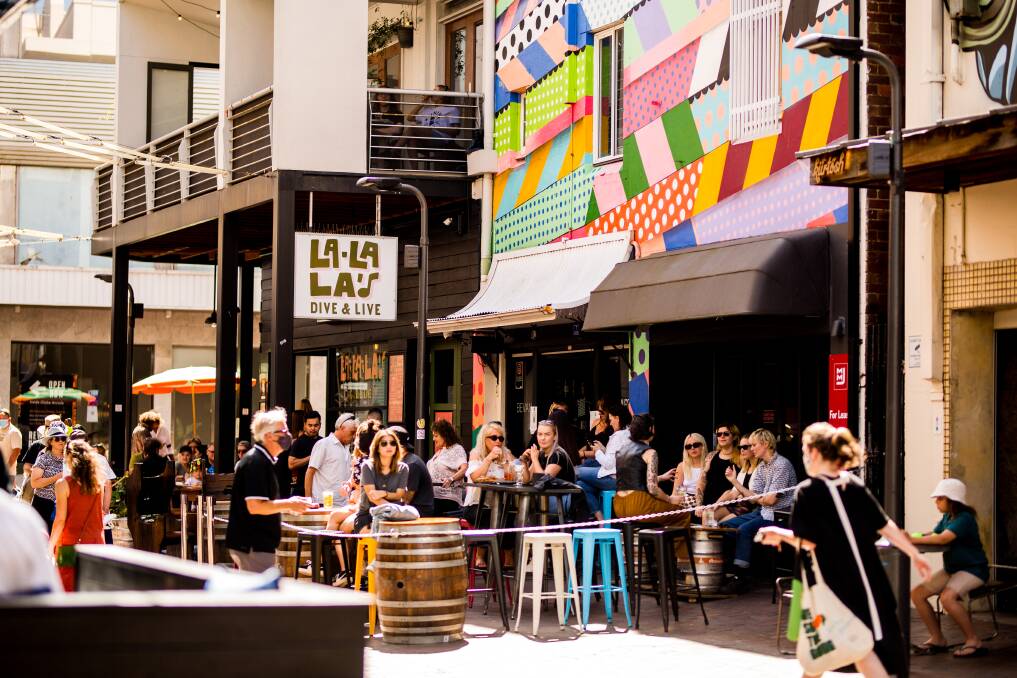 A WINNER: Council says free music in Globe Lane and alfresco areas have helped bring people back to the city centre. Picture: Wollongong City Council