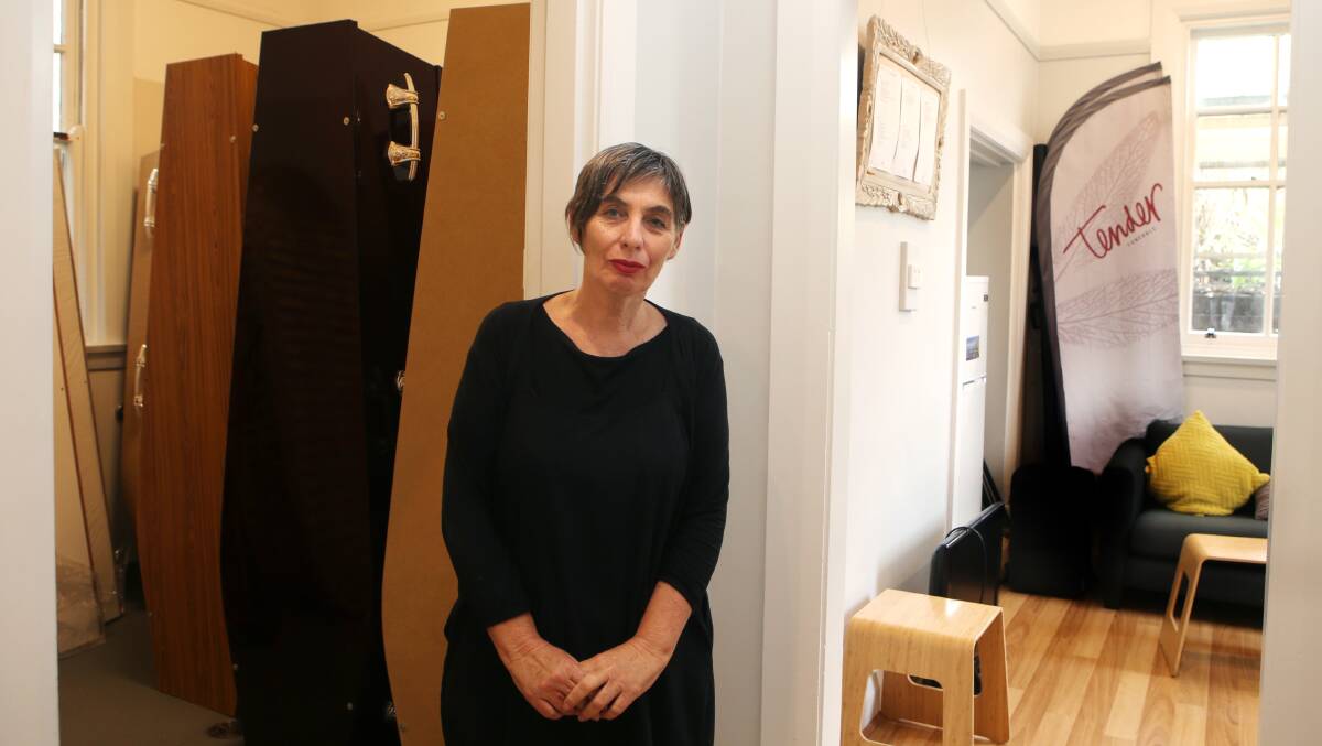 Port Kembla-grown not-for-profit funeral service Tender Funerals is being expanded nationally. Founder Jenny Briscoe-Hough above. Picture: Sylvia Liber