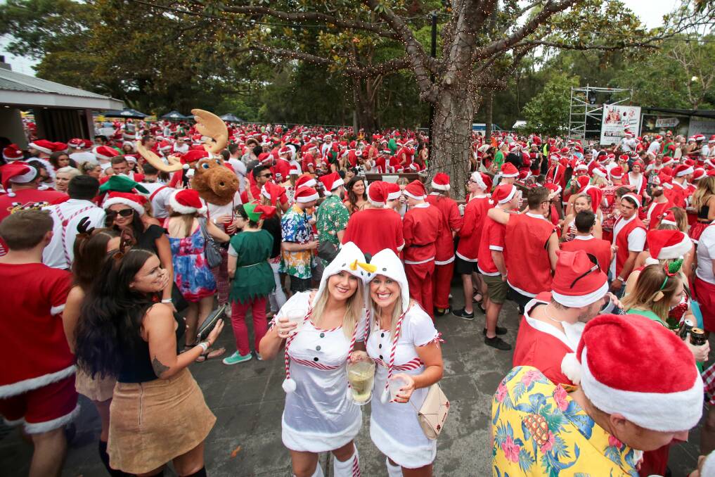 Flashback to December 12, 2015 with the crowd at the kick-off venue for the Santa Pub Crawl. Picture by Adam Mclean.