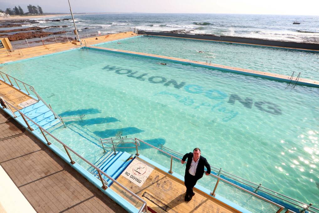 Destinations Wollongong's Mark Sleigh at the Wollongong Continental Pool. Picture: Sylvia Liber