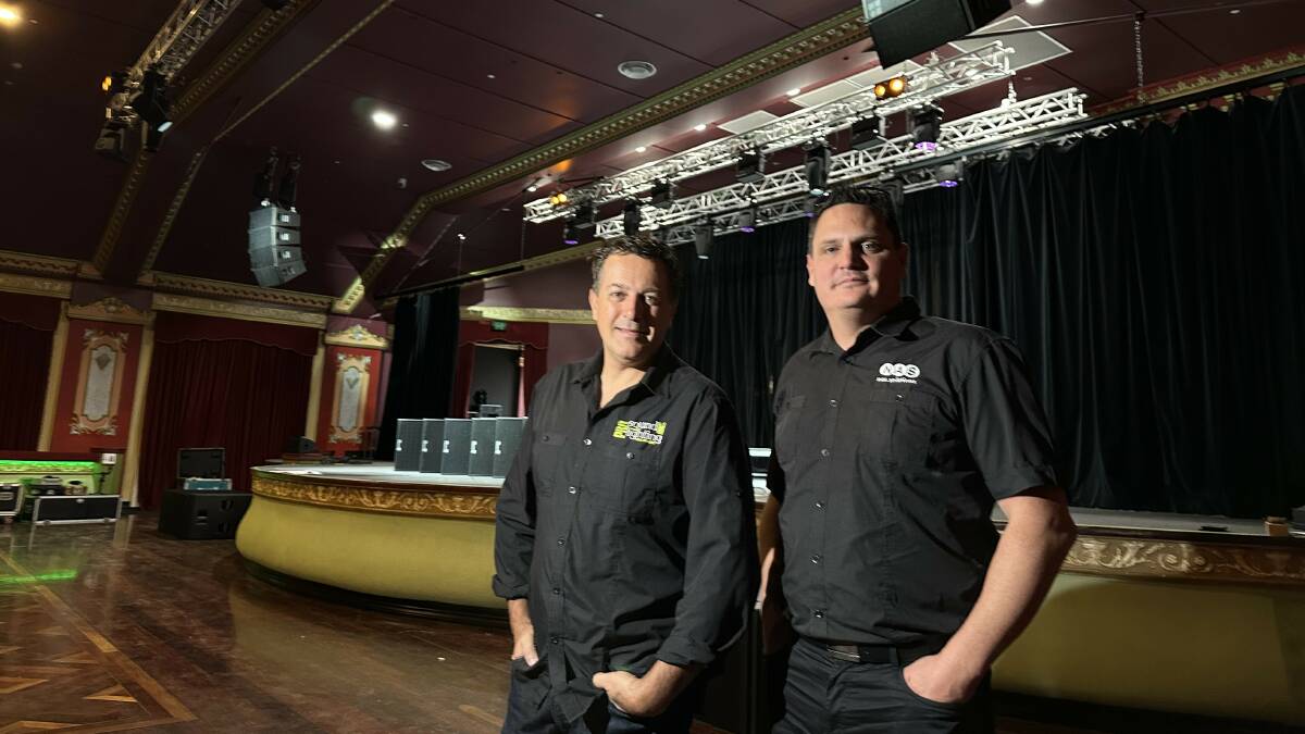 Claude Spinelli (left), Director of Pro Sound and Lighting helped upgrade the sound at Anita's Theatre to be 'breathtaking'. Picture supplied. 