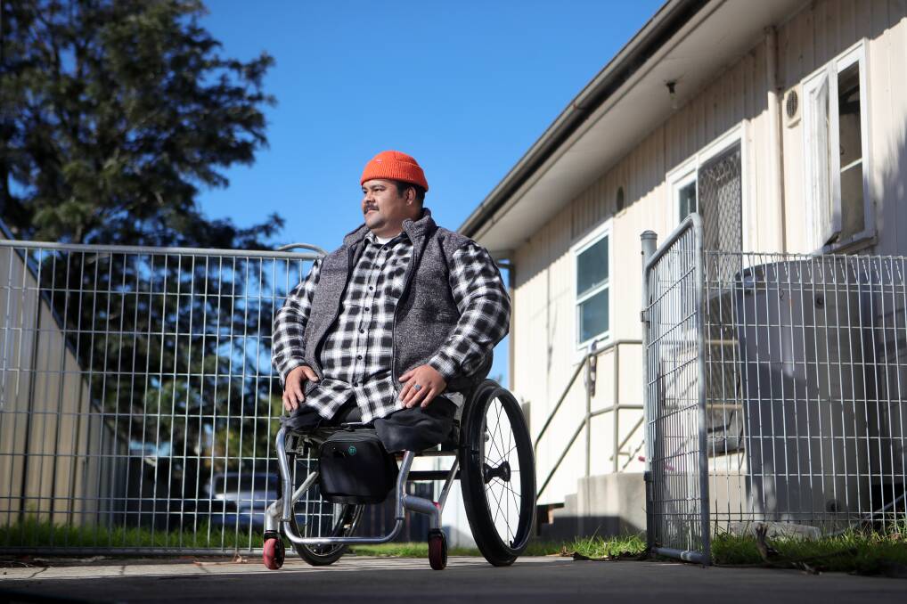 HUMBLE MAN: The skateboarding community is rallying around Steve Ellis, who needs a specially modified car to get around, after a previous purchase was too old to meet certain specifications. Picture: Sylvia Liber