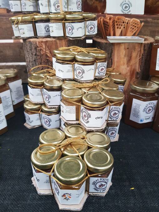 Locally produced honey, Great Southern Mead and Honey. The business founder says they've lost half their income since the shock decision by Foragers to downsize their markets to monthly. Picture: Facebook