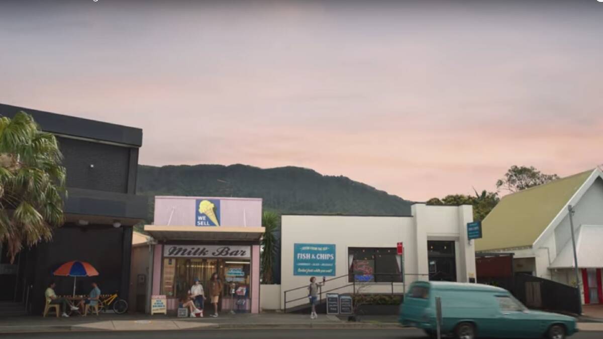A screen shot from the new Big W ad featuring Thirroul.