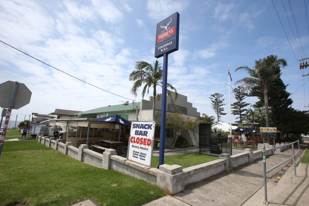 The Coledale RSL Club could be closing end of September, with a new food and beverage opening in its place in the building owned by the Coledale RSL Sub-Branch. Picture: Robert Peet