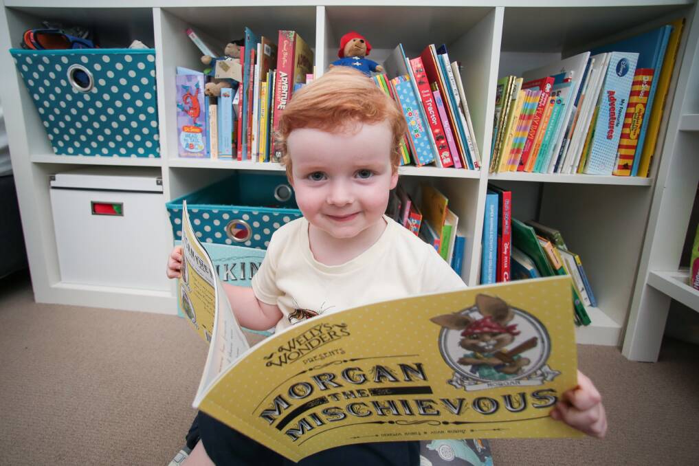 NAMESAKE: Llewellyn "Welly" Haines-Murphy, 3, inspired his parents to create lovable children's characters that people can't seem to get enough of. Picture: Adam McLean