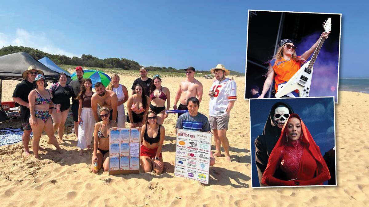 Wollongong resident Elisha Batty attended a Hottest 100 listening party at Corrimal Beach on Saturday, though the top songs by G Flip and Doja Cat caused controversy. Pictures supplied.