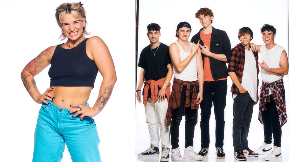 Singing steelworker Chloe Thomson and Illawarra boy band Overnight will appear on the upcoming season of The Voice on Channel 7. Pictures supplied
