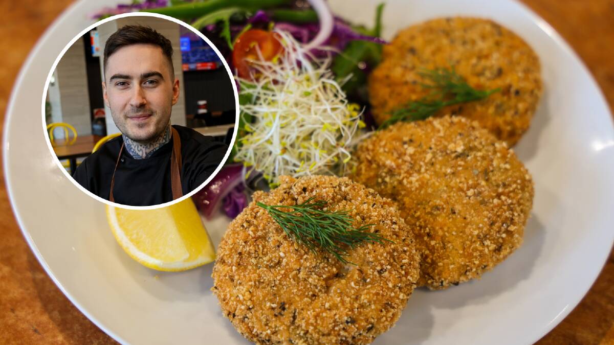 Chef Cory Keating has created a simple budget-busting Tuna Fish Cake recipe that saves time, money and food waste. Pictures by Wesley Longergan.