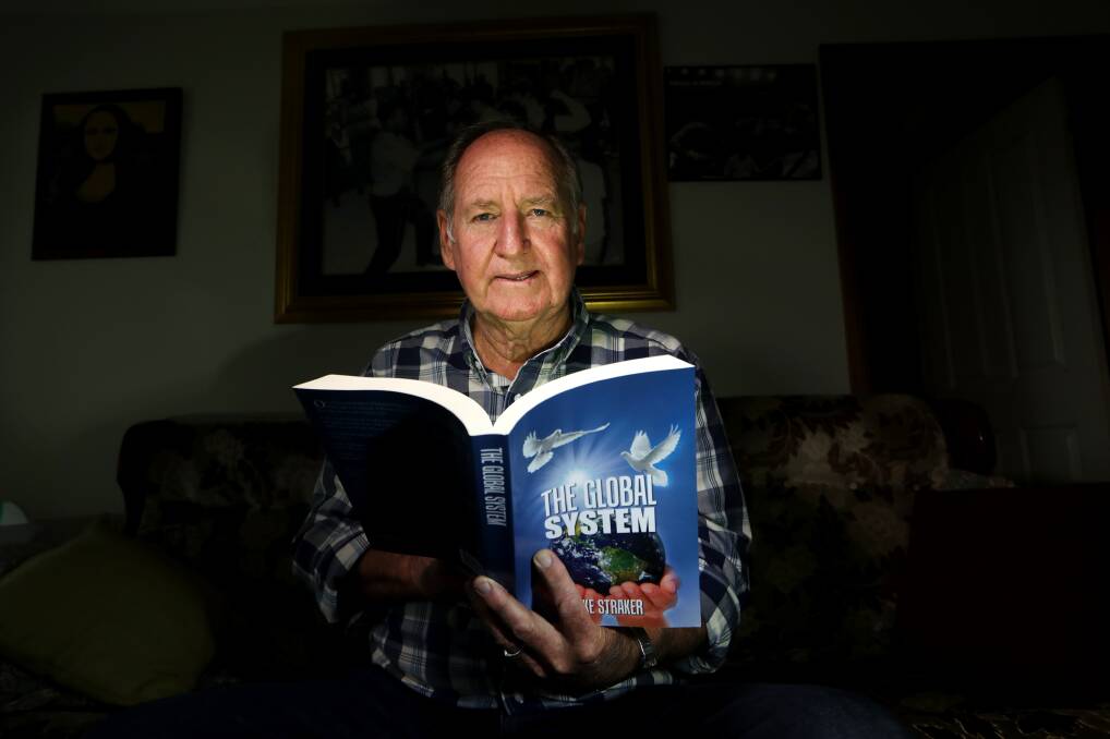 PERSEVERANCE: Mike Straker, 74, is thrilled to finally get his first novel published, nearly half a century after he began writing it. Picture: Sylvia Liber