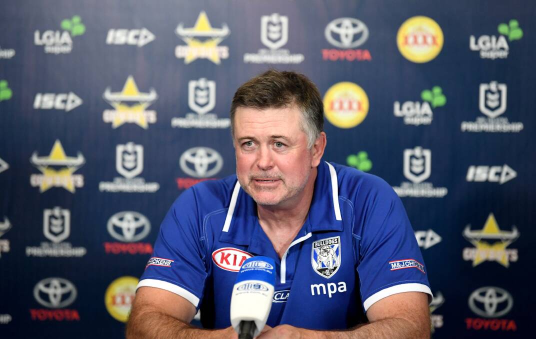 HOT SEAT: Bulldogs coach Dean Pay is one of several coaches under pressure despite inheriting a roster he had no say in putting together. Picture: NRL Imagery