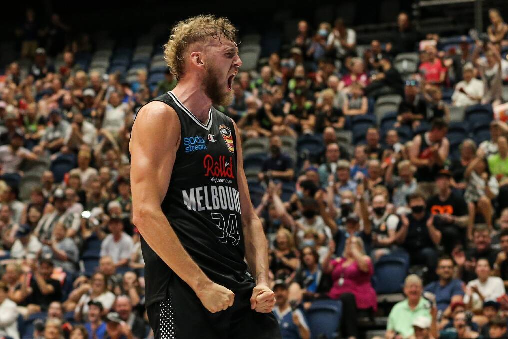 FEARSOME: Hawks guard Emmett Naar witnessed Melbourne United star Jock Landale transformation from "fat kid" to out and out beast first-hand in college. Picture: Getty Images