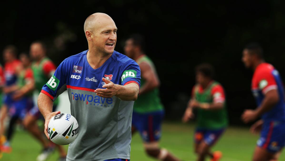 TOUGH TASK: Former Dragons coach Nathan Brown has had endured a tough time at the helm of Newcastle this season. Picture: Simone de Peak