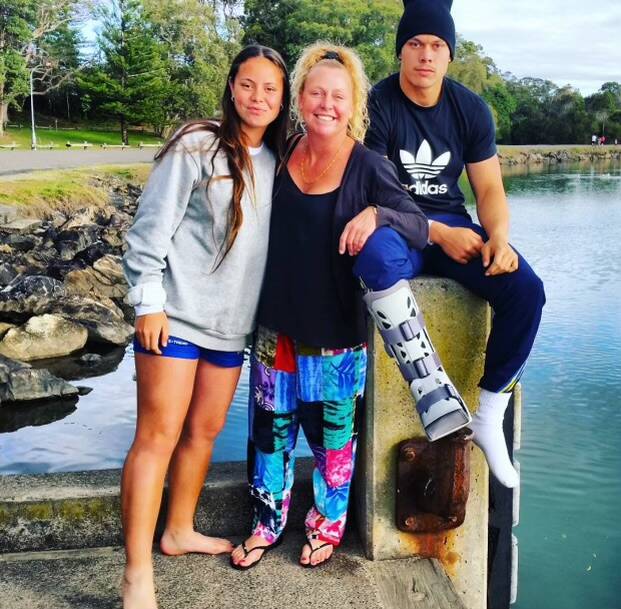 BOND: Mum Michelle (centre) has been a source of inspiration for Indigenous All-Stars pair Taliah and Tyrell Fuimaono. Picture: supplied