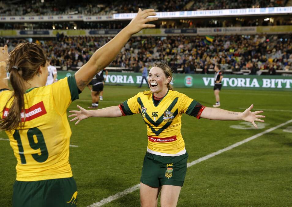 GOOD COMPANY: Jillaroos halfback Maddie Studdon is one of several Helensburgh Tigerlillies to earn Test honours. Picture: NRL Photos