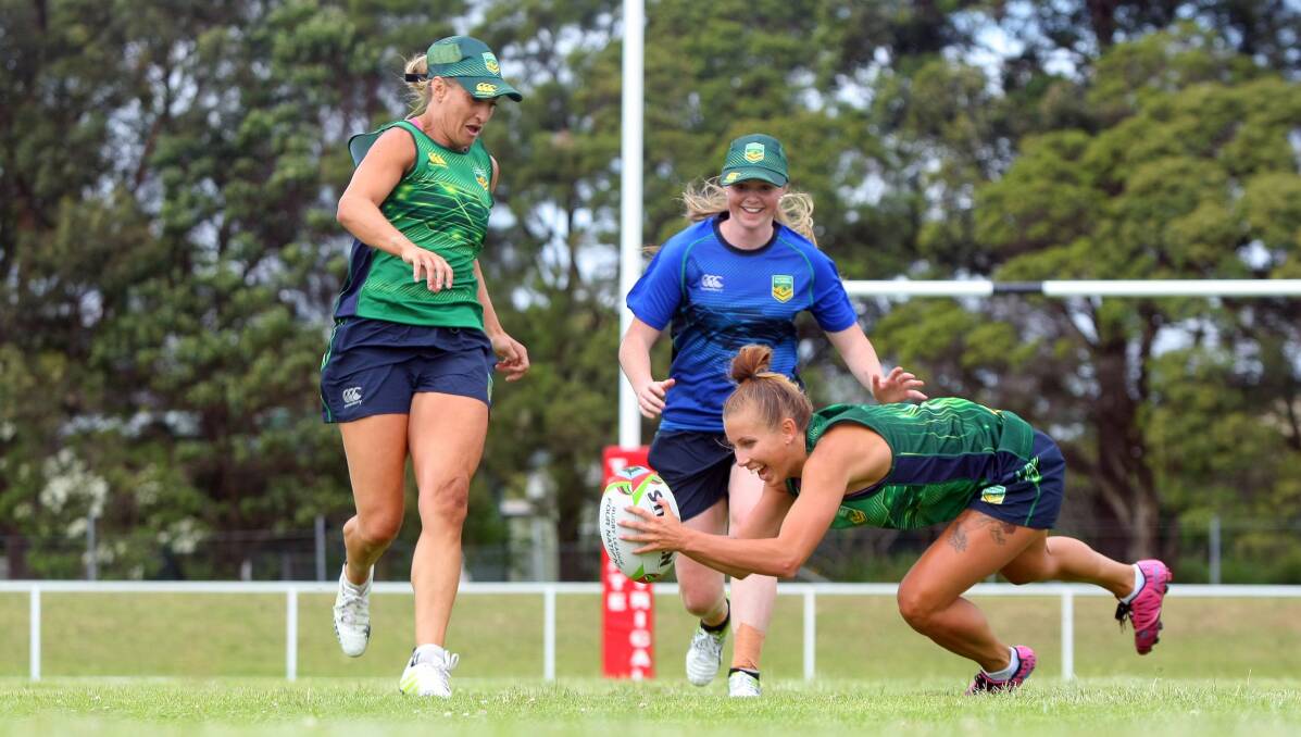 ON THE RISE: Jillaroos stars Ruan Sims, Maddie Studdon and Sam Bremner will play for Australia against New Zealand on Friday. Picture: Sylvia Liber