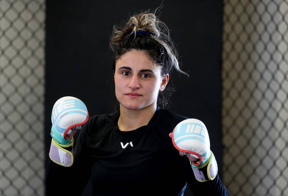 Amena Hadaya will step into the cage for the first time as a professional on Saturday. Picture by Robert Peet