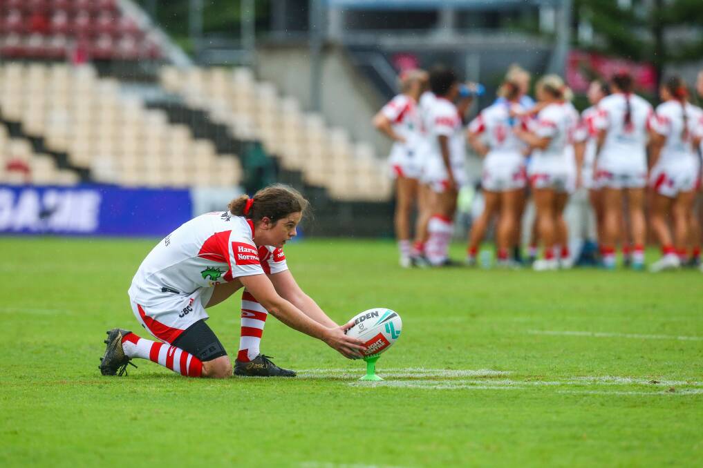 FOCUS: Rachael Pearson has made the most of her jump to NRLW level. Picture: Dragons Media