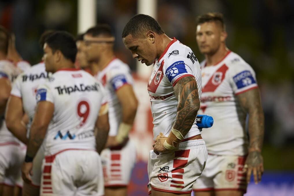 DEJECTED: Dragons captain Tyson Frizell. Picture: Getty Images
