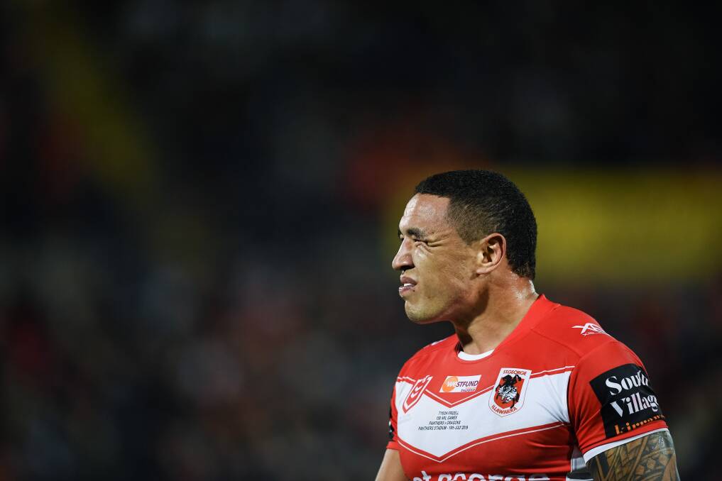 RUBBISH: Tyson Frizell insists neither he or his management have ever sought a release from the Dragons, dismissing suggestions he wants out. Picture: NRL Photos