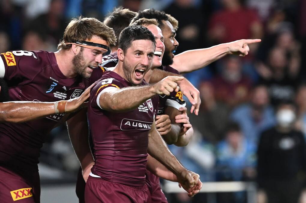 STAR: Dragons captain Ben Hunt was best on ground for the Maroons on Wednesday night. Picture: Getty Images
