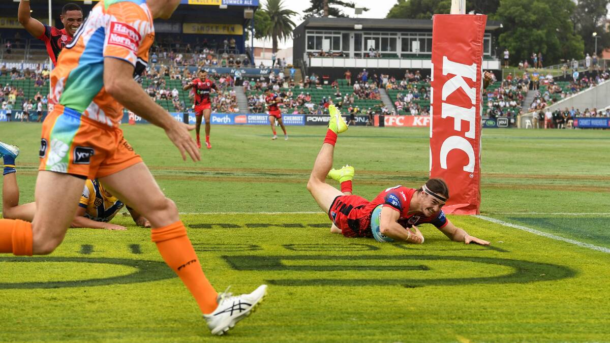 STANDOUT: Contoversey has marred an eye-catching display from Dragons youngster Cody Ramsey on day two of the NRL Nines. Picture: NRL Photos