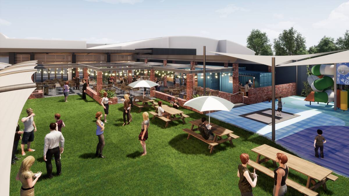View: An artists impression of the new alfresco development at Warilla Bowls which is expected to be completed soon.