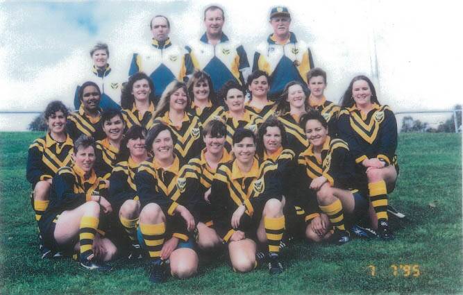 DAY ONE: Nat Dwyer (front right) skippered the Jillaroos in their first ever Test outing against New Zealand in 1995. Picture: Supplied. 