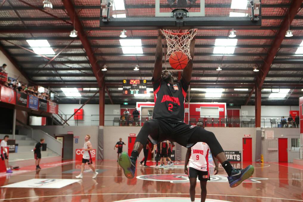 After several years abroad, Hawks big-man Mangok Mathiang is ready to make his presence felt in the NBL. Picture by Sylvia Liber