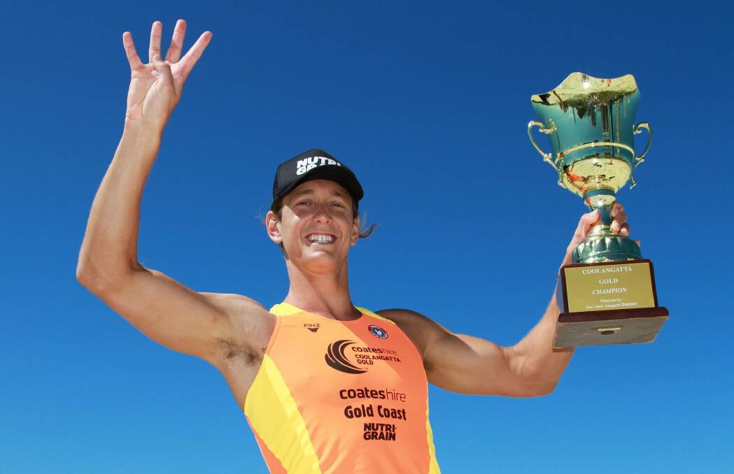 ENDURANCE KING: Kiama product Ali Day won his fourth Coolangatta Gold Crown on Sunday and is eyeing a showdown with five-time winner Caine Eckstein. Picture: Harv Pix