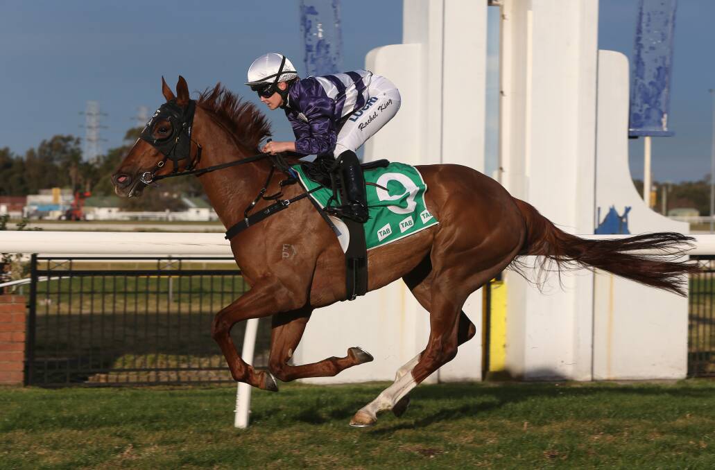 CLASSY: Rachel King led all the way as Pandemonium saluted in style at Kembla Grange on Thursday. Picture: ROBERT PEET