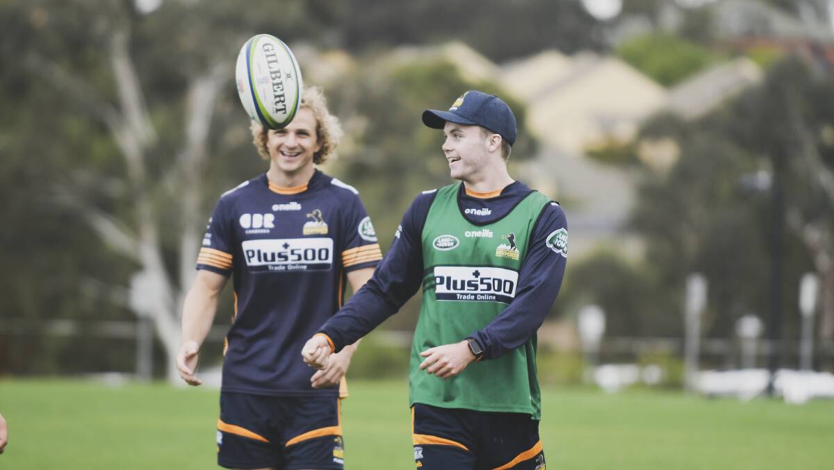 Ryan Lonergan, right, and Joe Powell will swap roles this week. Picture: Dion Georgopoulos