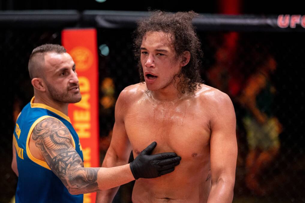 TIGHT: Alex Volkanovski and Bryan Battle clicked quickly on The Ultimate Fighter. Picture: Getty Images