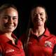 PRIMED: Keeley Davis and Alicia-Kate Hawke will lead the Illawarra Steelers bid for inclusion in the NSW Women's Premiership from 2023. Picture: Sylvia Liber