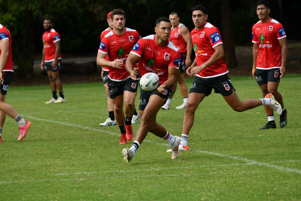 LEADER: Moses Mbye has been a huge presence for the Dragons through preseason. Picture: Dragons Media