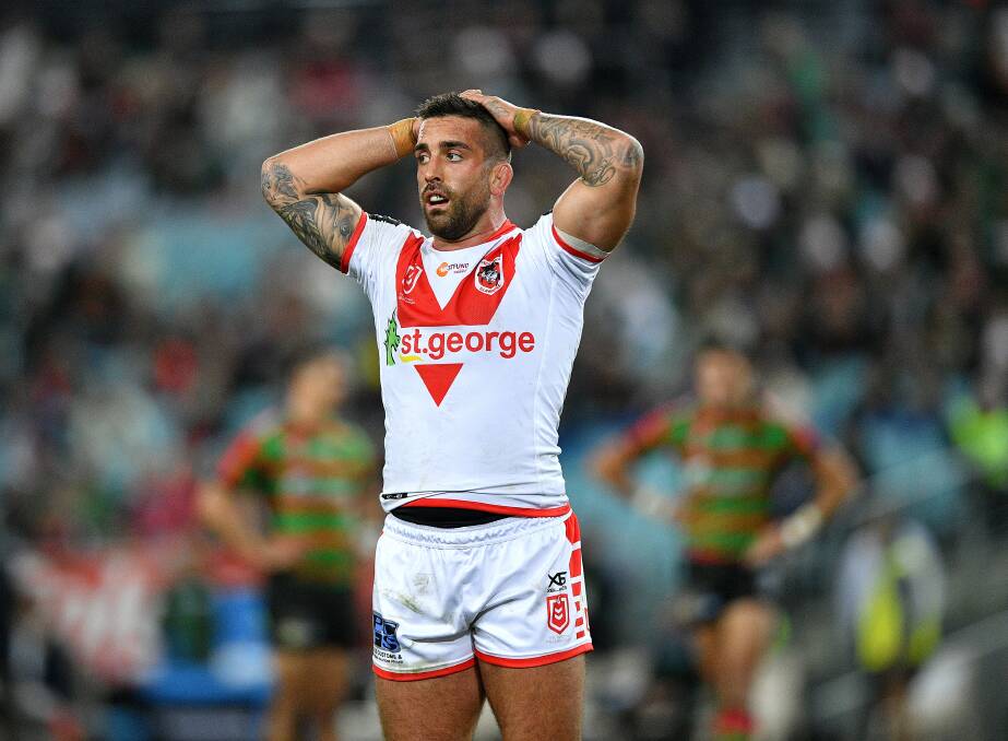 OUCH: "It's a bit heart-breaking when the boys put in like that and have the game stolen away at the end there." Paul Vaughan following Friday's loss to the Rabbitohs. Picture: NRL Photos