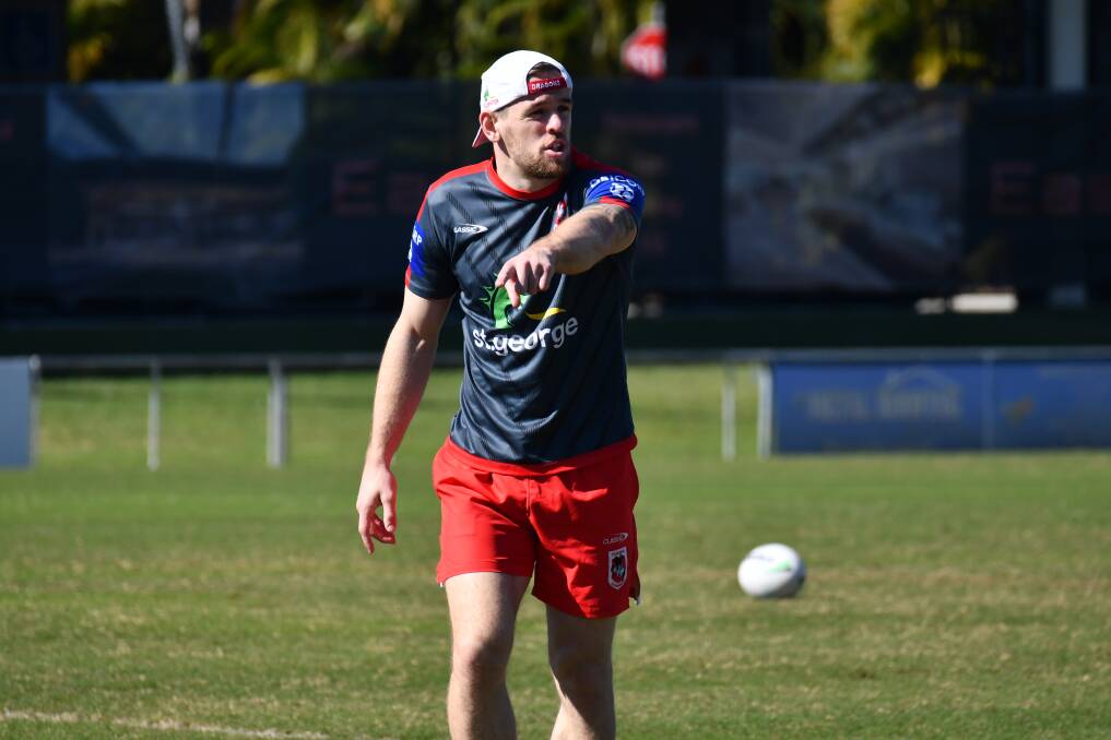 BACK: Matt Dufty will return from suspension against the Titans this week. Picture: Dragons Media