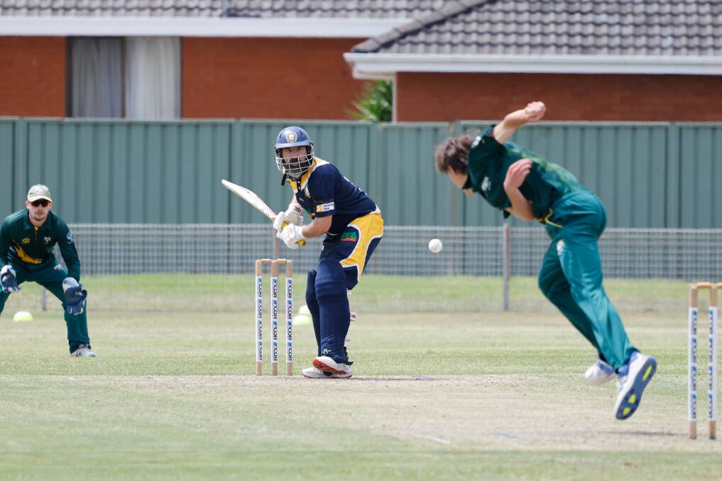 Marc Ulicigrai finished 36 not out for Lake Illawarra on Saturday. Picture by Anna Warr