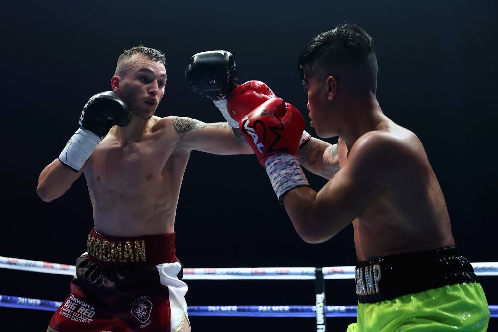 SHARP: Sam Goodman stings like a bee in his win over Nort Beauchamp in June. Picture: Getty Images