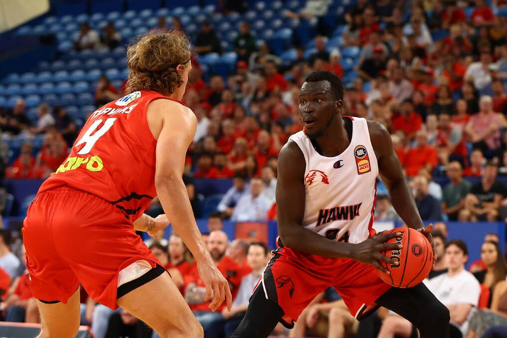CRUCIAL: Hawks star Deng Adel is back on full training duties. Picture: Getty Images